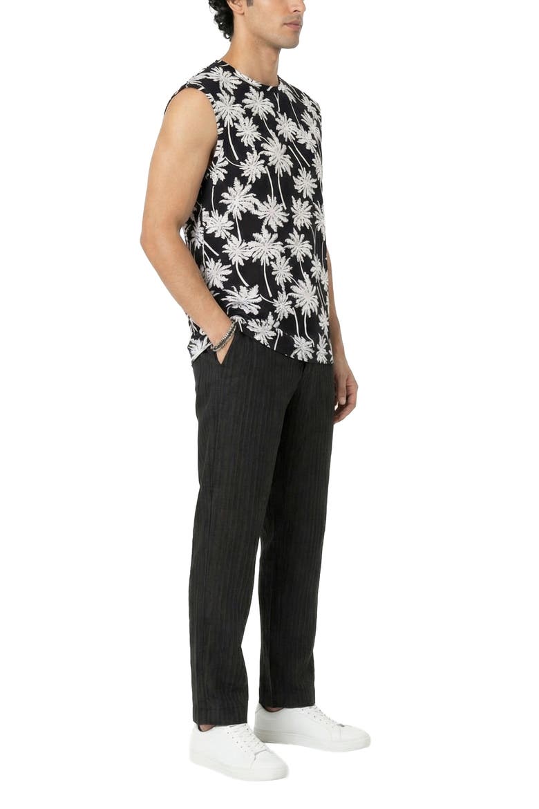Eden Top, Alternate, color, Black White Palm
