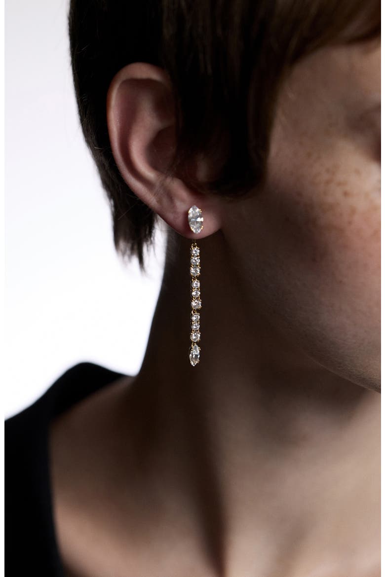 Twinnie Front/Back Linear Earrings, Alternate, color, GOLD
