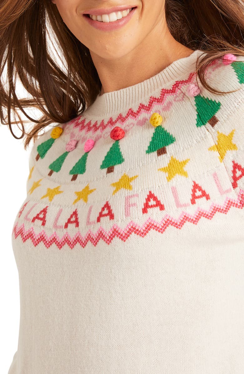 Boden Festive Fair Isle Wool, Cotton & Alpaca Blend Sweater, Alternate, color, 