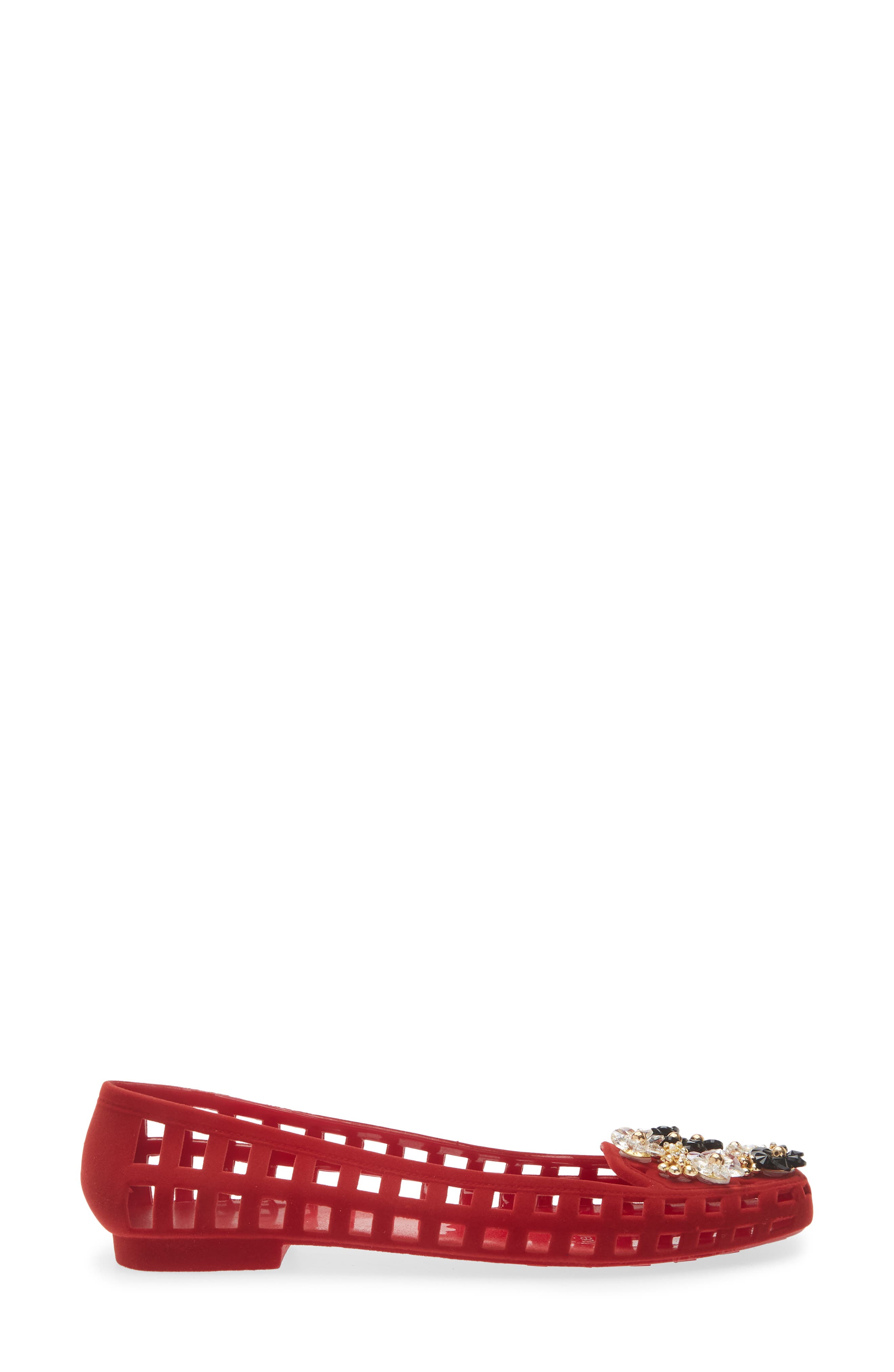 Aura Jelly Ballet Flat, Alternate, color, RED