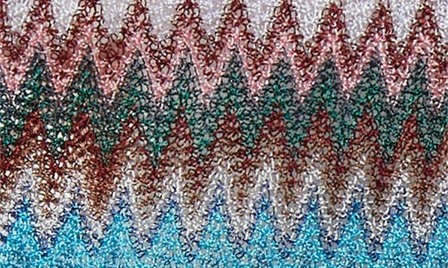 Missoni Chevron Fringe Cover-up Pareo In Blue Multi