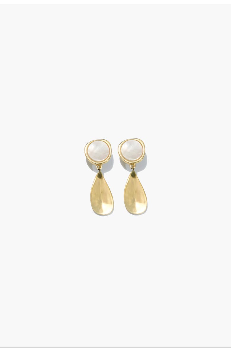 MUNS Leonora Pearl Earrings, Main, color, Gold Vermeil