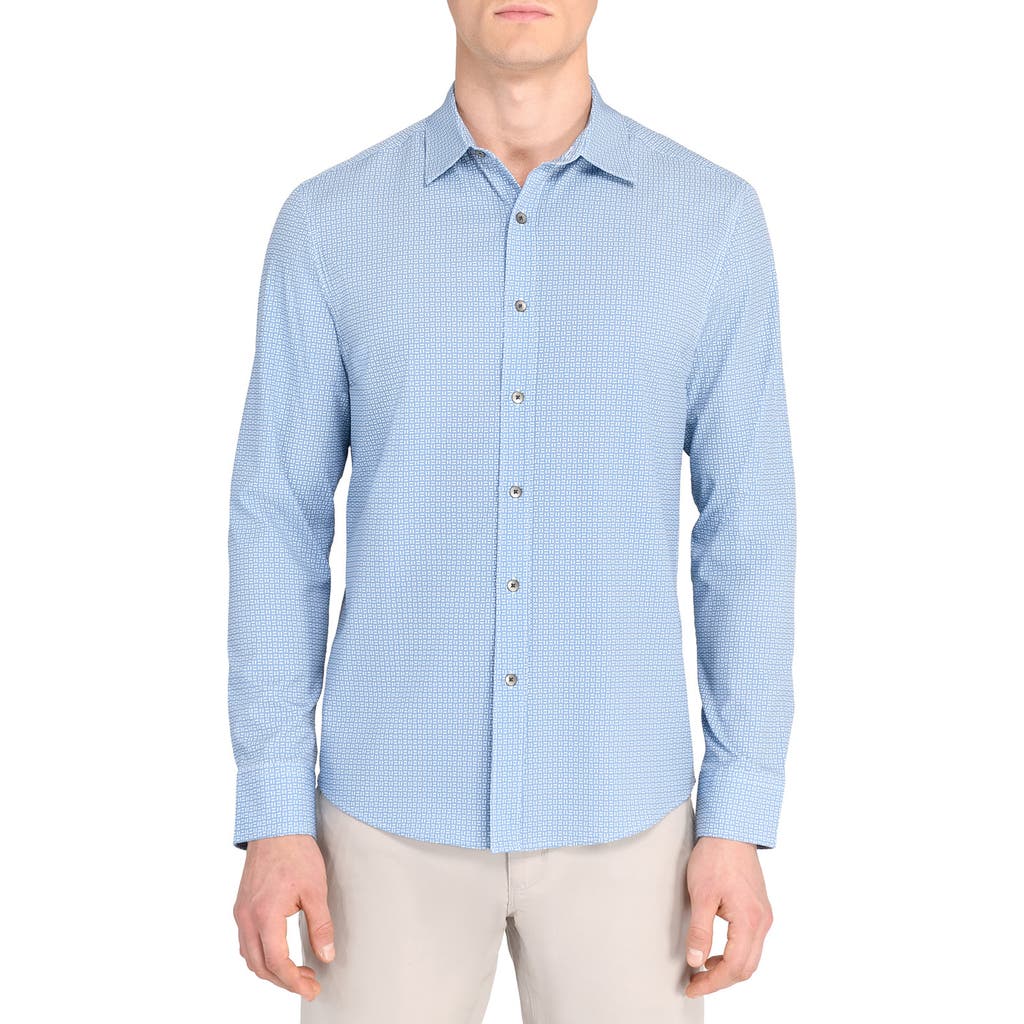 Wrk W.r.k Dash Duo Microprint Performance Button-up Shirt