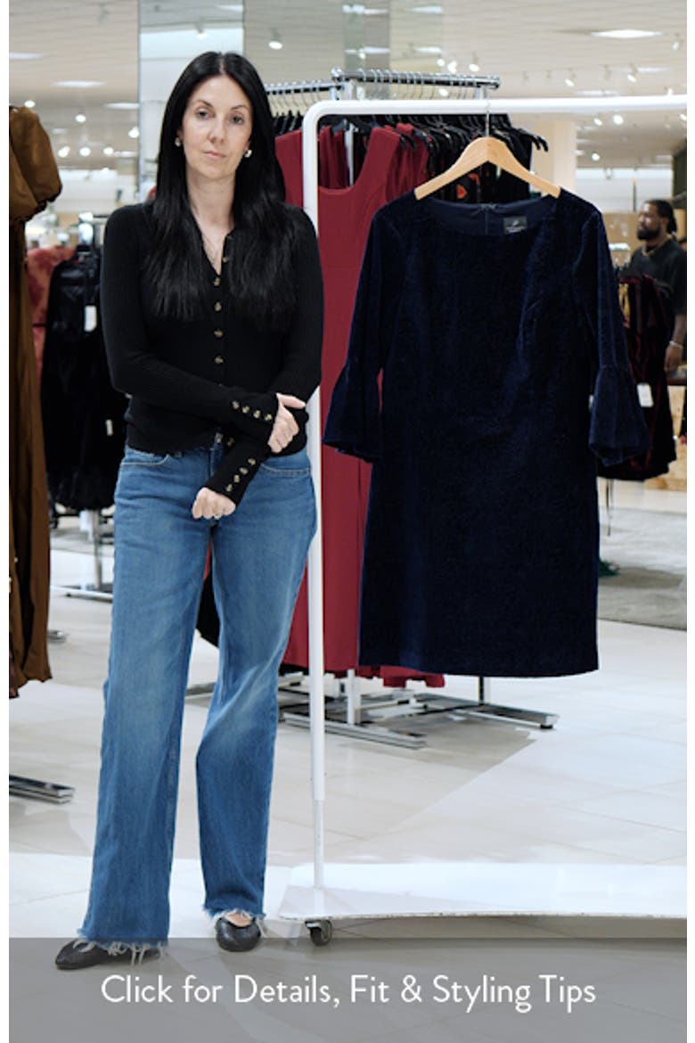 Velvet Bell Sleeve Cocktail Dress video