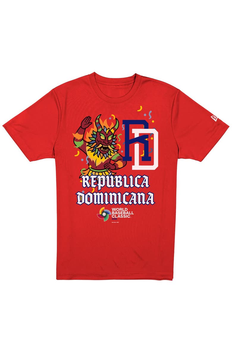 New Era Men's New Era  Red Dominican Republic Baseball 2026 World Baseball Classic Country T-Shirt, Alternate, color, Red