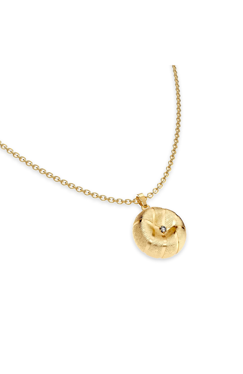 PASCAL The Basketball Crooked Ball Diamond Necklace, Alternate, color, Gold / White Diamond