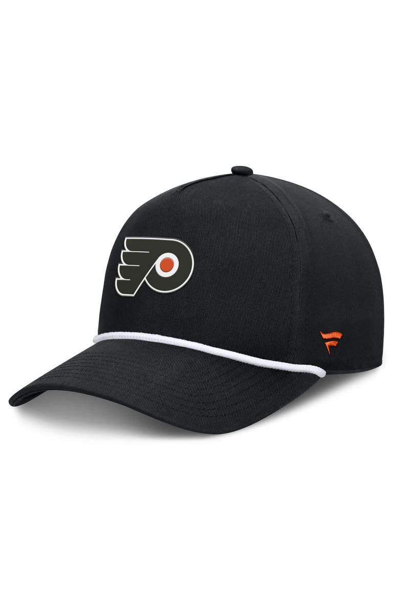 FANATICS Men's Fanatics Black Philadelphia Flyers Authentic Pro Rink Roper A-Frame Adjustable Hat, Main, color, 