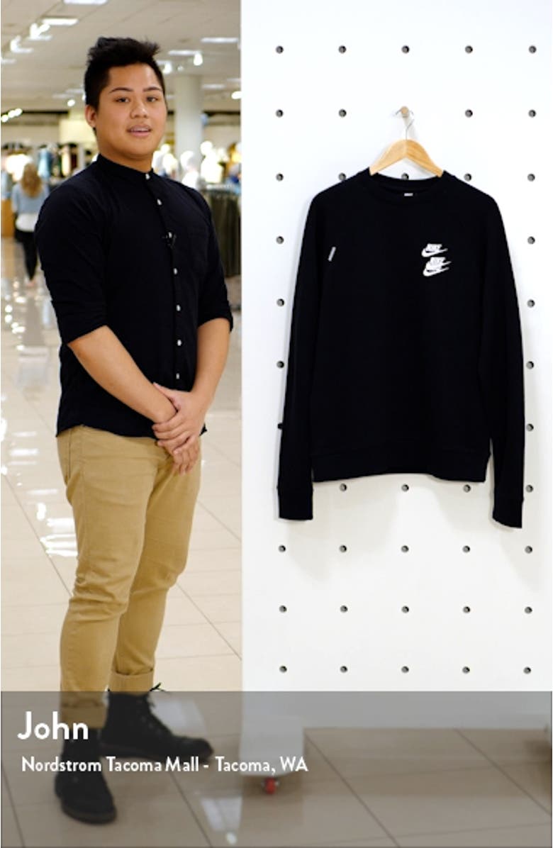 Sportswear World Tour Embroidered Crewneck Sweatshirt, sales video thumbnail