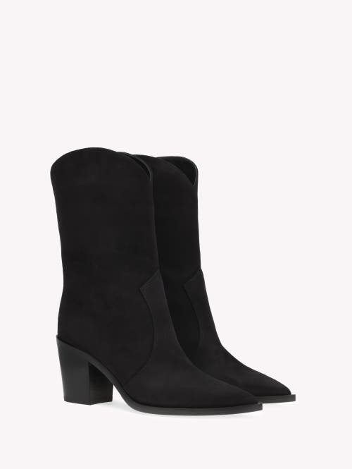 Gianvito Rossi Denver Suede Ankle Boots In Black Suede