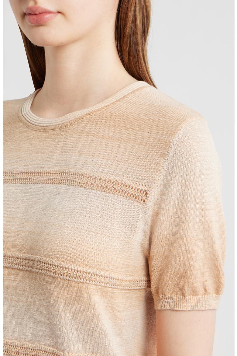 Hayden Pointelle Stripe Ombré Sweater, Alternate, color, NATURAL MULTI