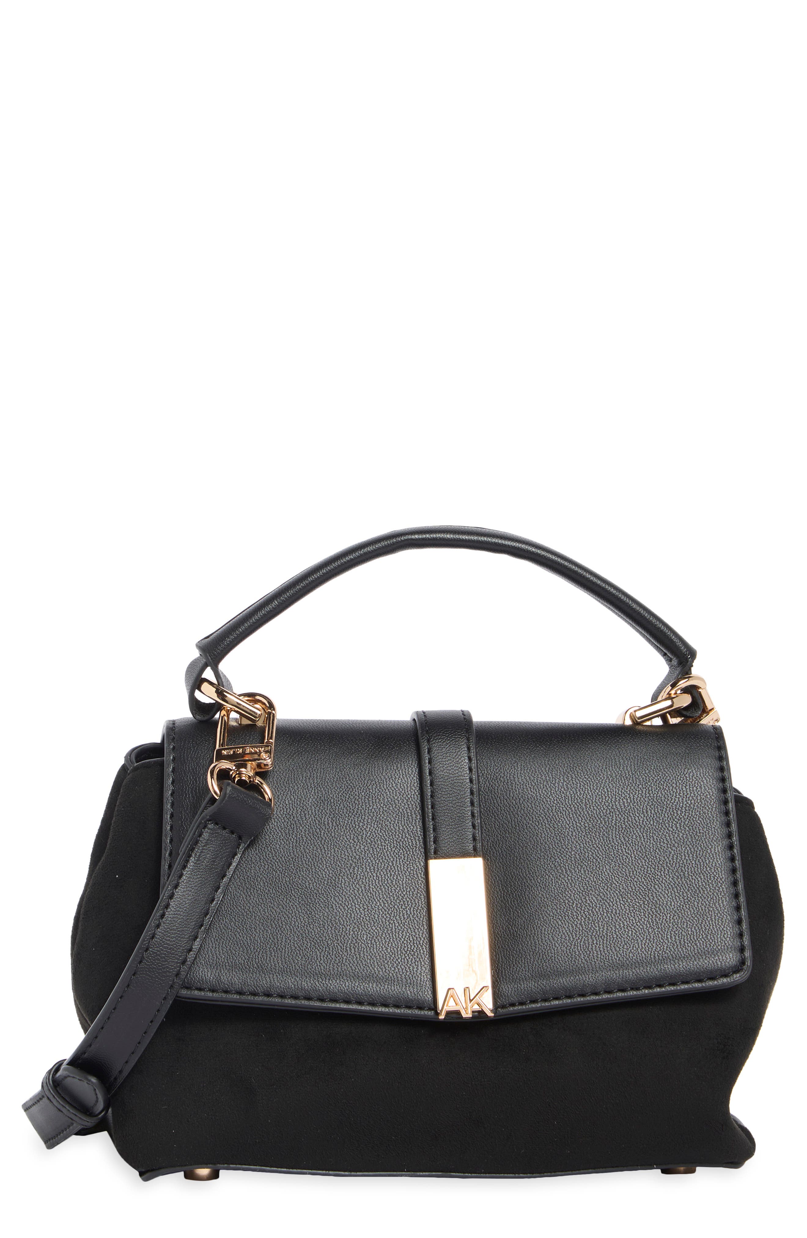 Small Faux Leather Top Handle Bag
