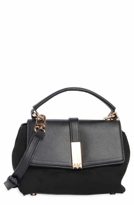 Small Faux Leather Top Handle Bag