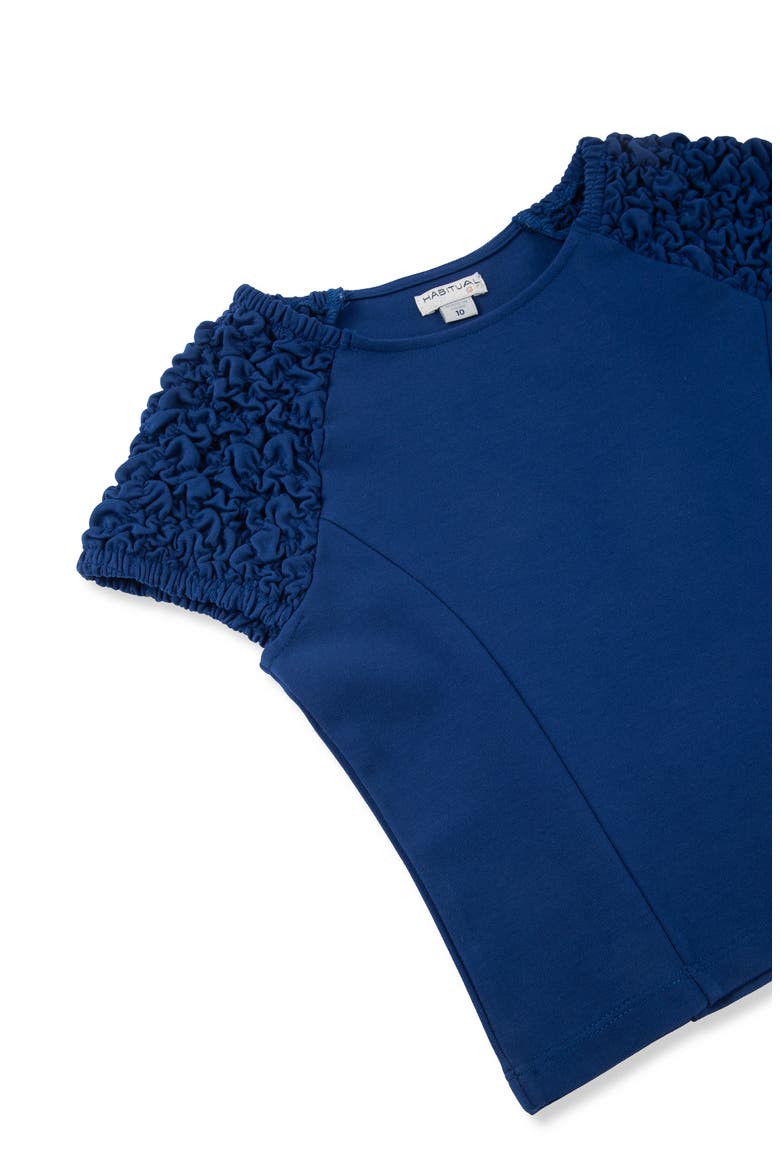 Kids' Top & High-Low Skirt Set, Alternate, color, NAVY