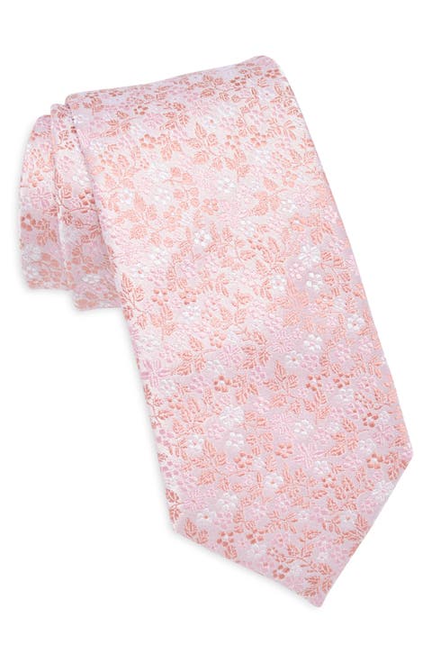 Floral Silk Jacquard Satin Tie