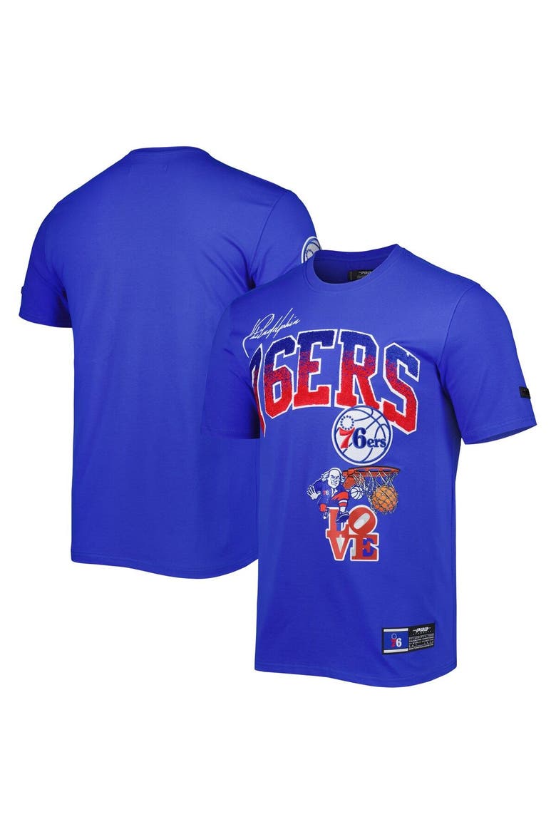 Men's Pro Standard Royal Philadelphia 76ers Hometown Chenille T-Shirt, Main, color, Royal