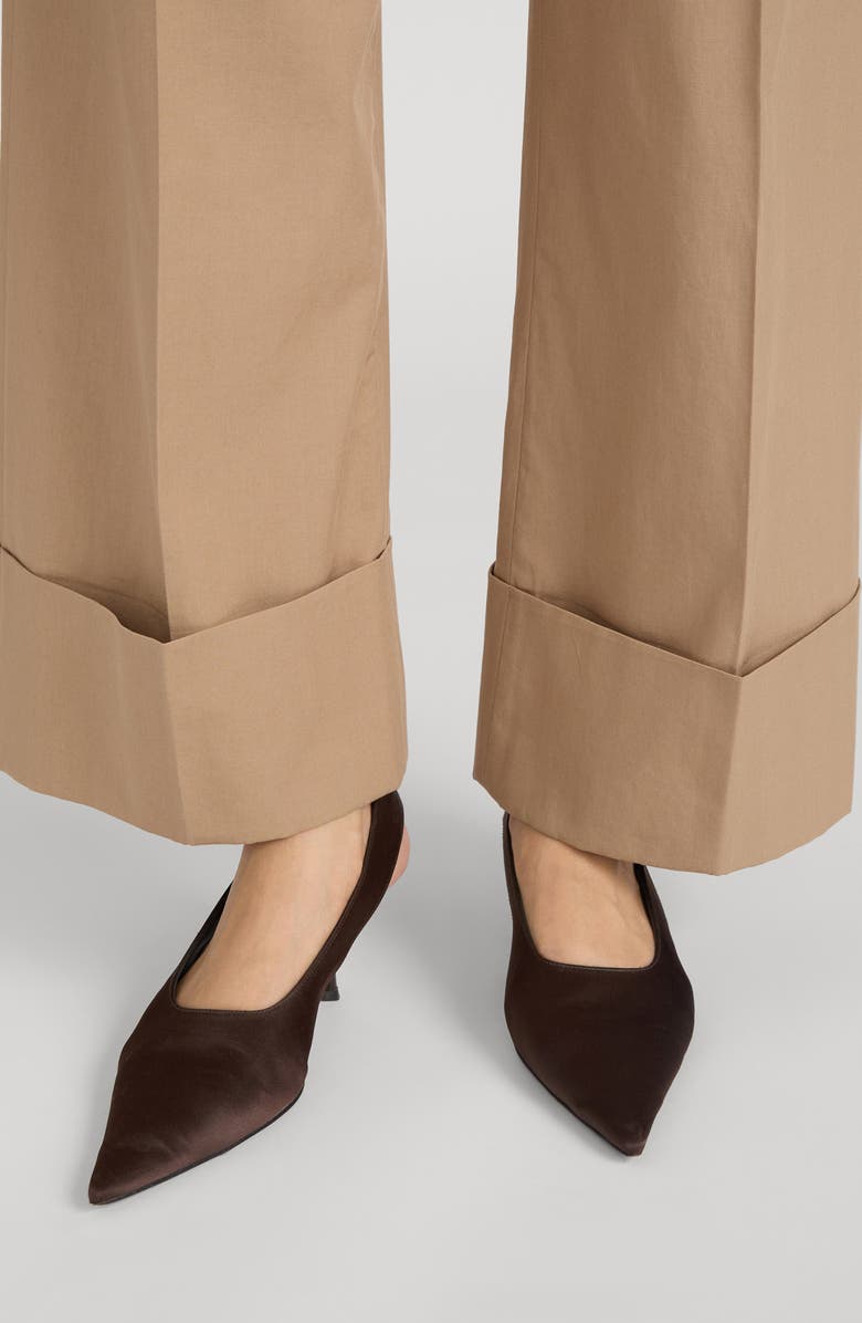 FRAME The Slim Fit Palazzo Pants, Alternate, color, Khaki