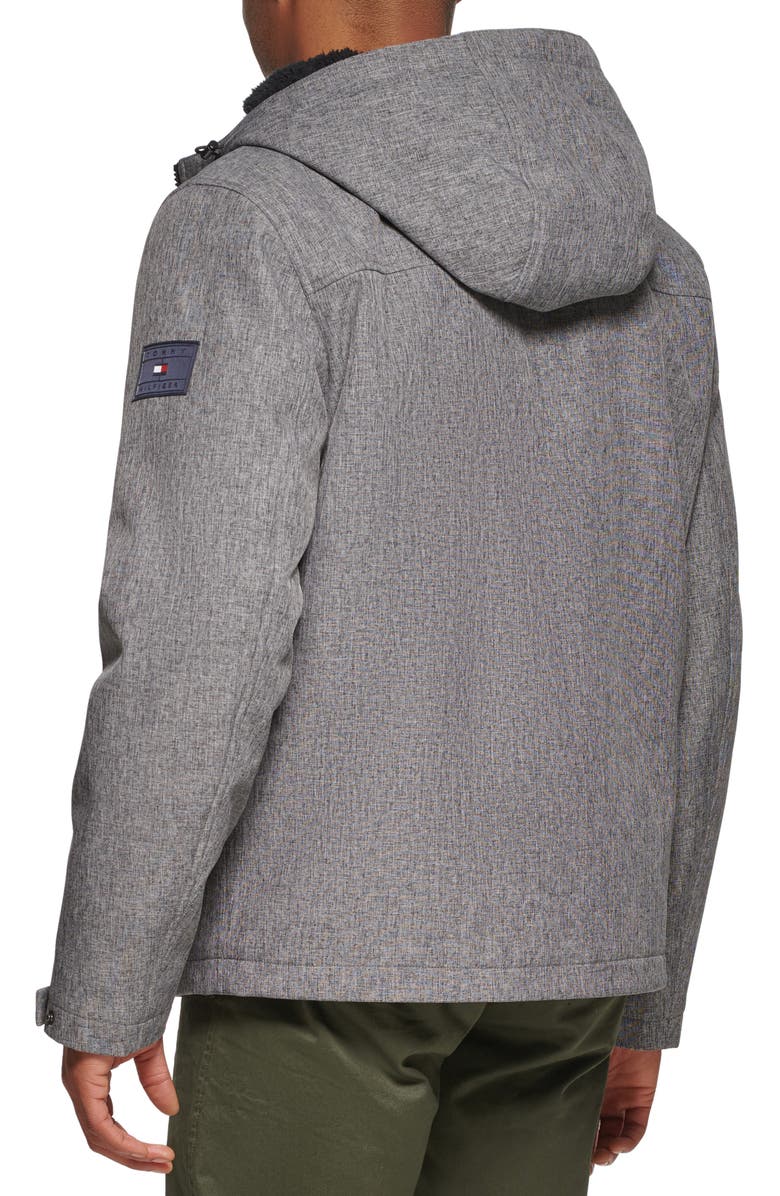 Tommy Hilfiger Faux Shearling Lined Hooded Jacket, Alternate, color, Hthr Grey