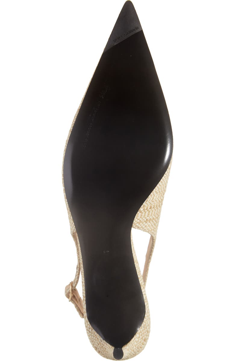 Dolce&Gabbana Lollo Raffia Slingback Pump, Alternate, color,