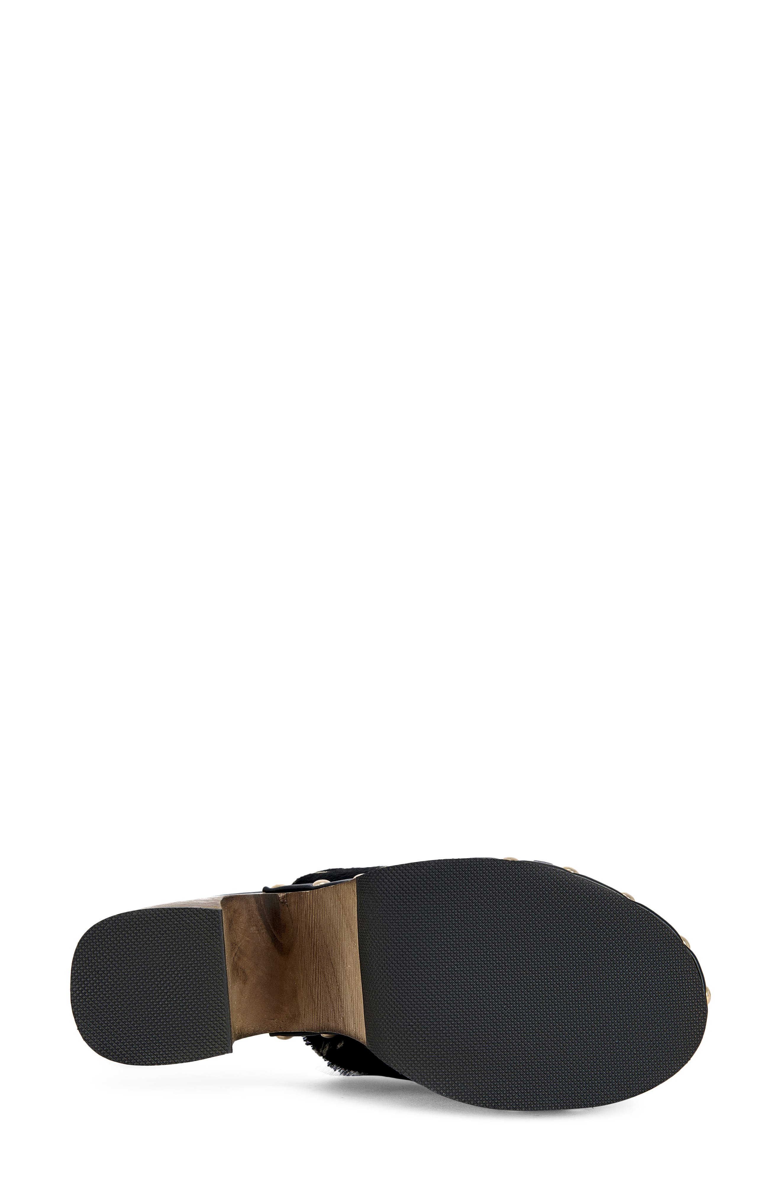 Picard Genuine Calf Hair Platform Clog, Alternate, color, BLACK MULTI