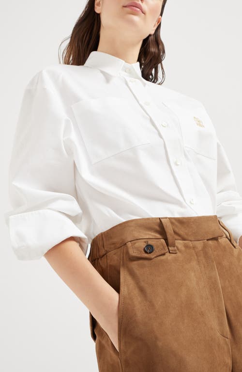 Brunello Cucinelli Cropped Chino Trousers In Brown
