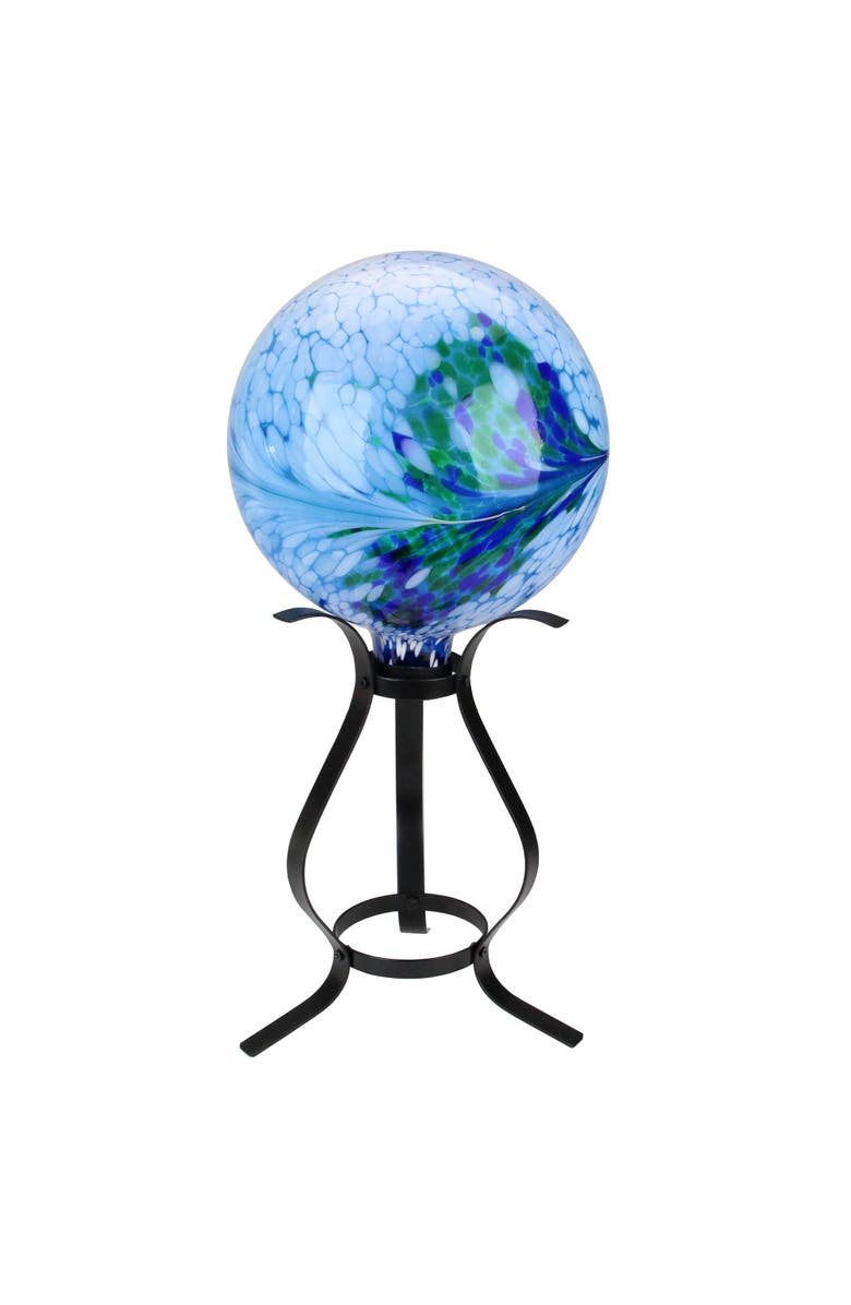 Northlight 12" Black Curved Outdoor Patio Garden Gazing Ball Stand, Alternate, color, Black