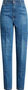 SETCHU Hook & Eye Convertible Paper Denim Straight Leg Jeans