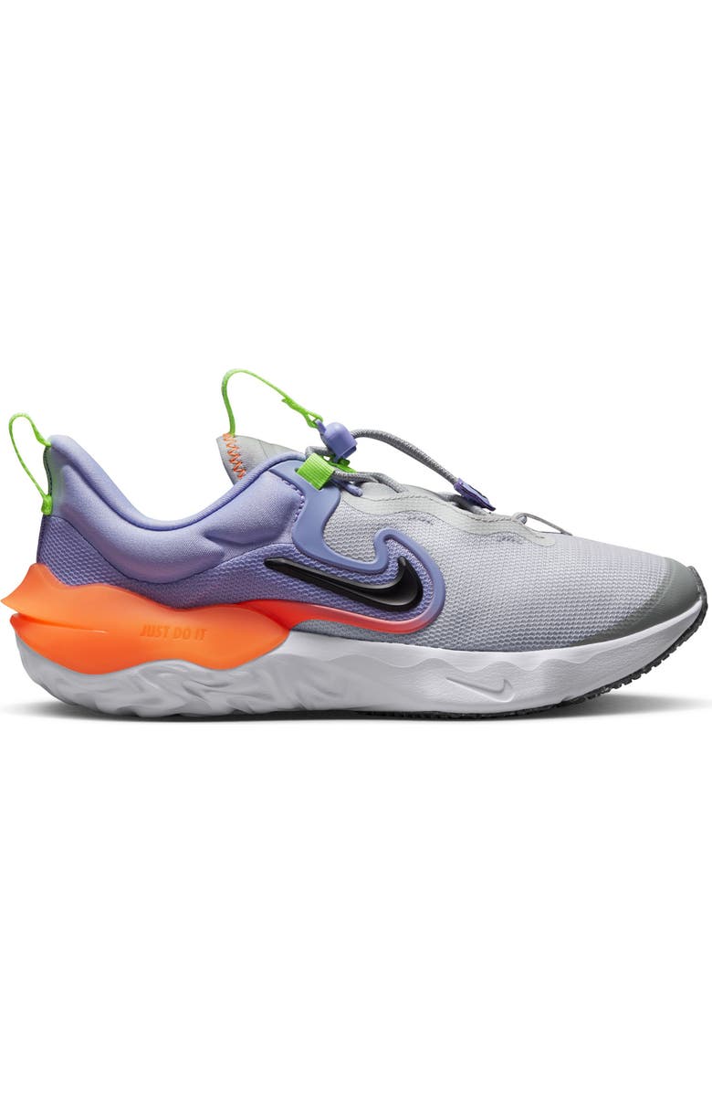 Nike Run Flow Sneaker, Alternate, color, Dust/ Black/ Purple Pulse