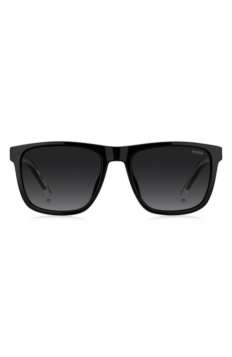 56mm Gradient Rectangular Sunglasses