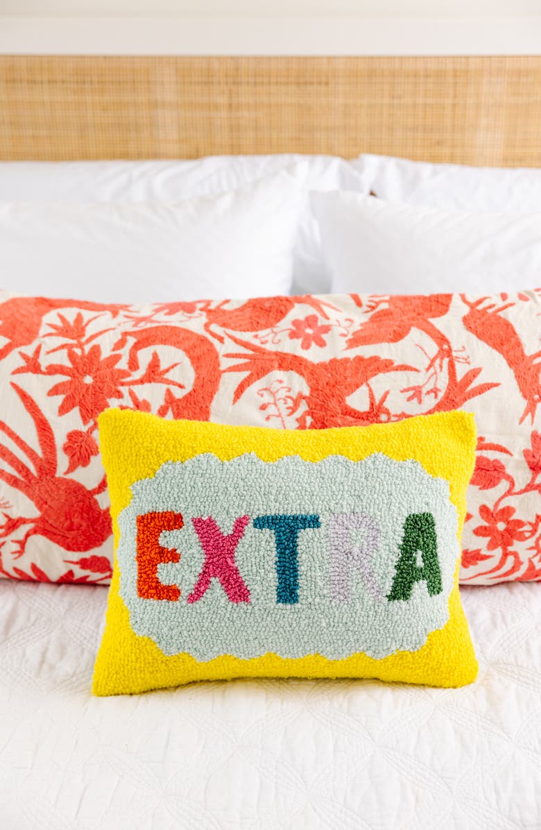 Furbish Extra Hook Pillow, Alternate, color, Yellow, Multi