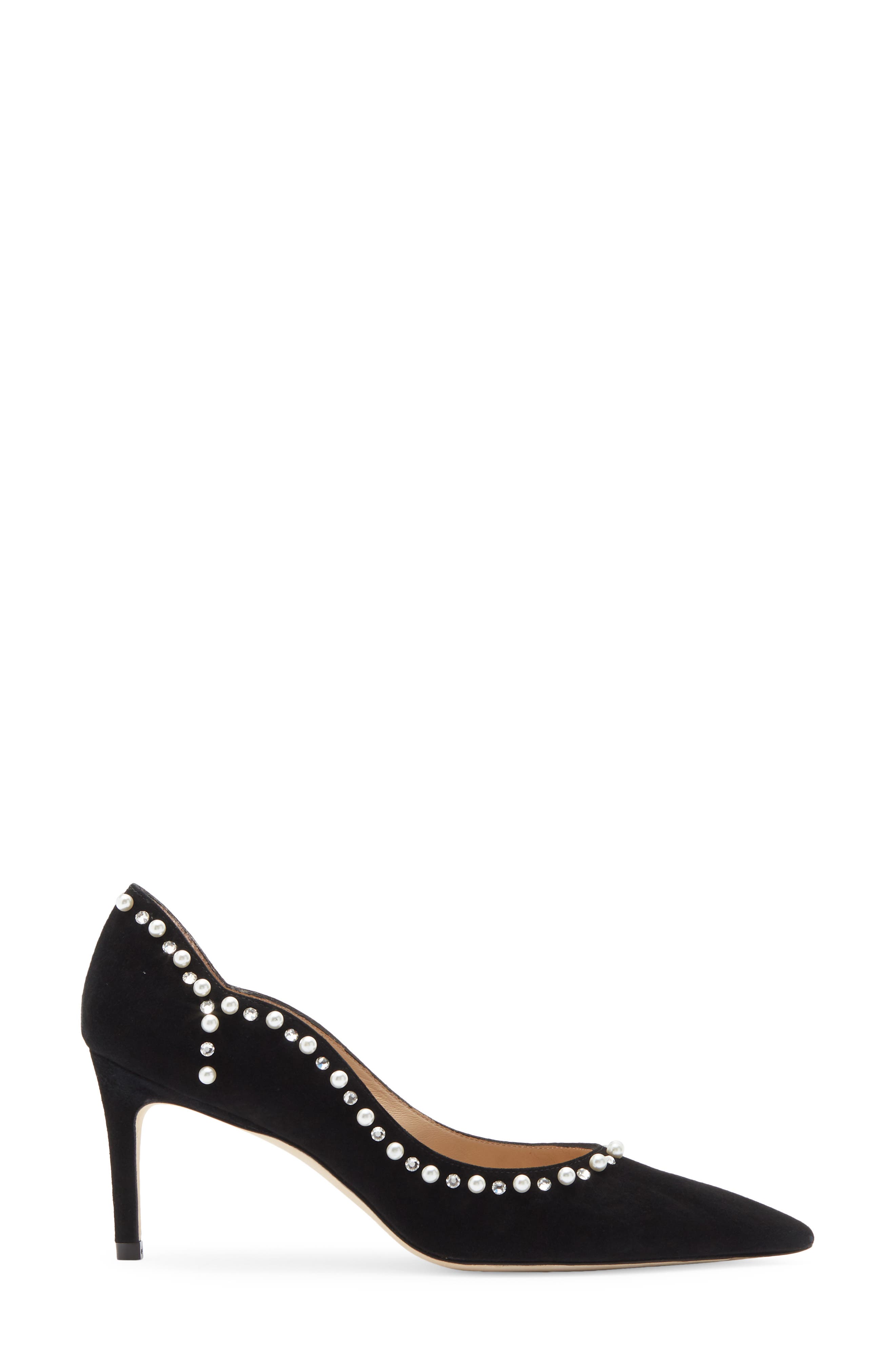 Scallop Shine 75 Pump, Alternate, color, BLACK