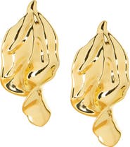 MARLYN SCHIFF Large Textured Wave Earrings
