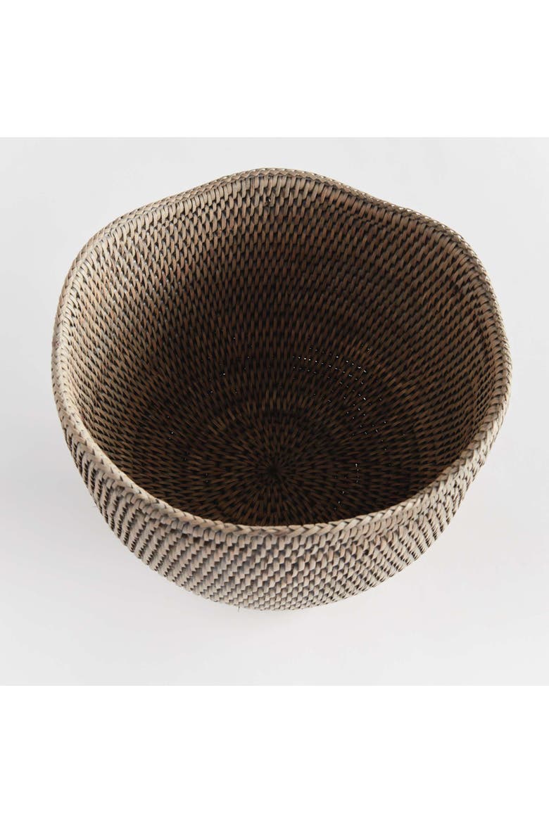 Burma Rattan Footed Cachepot, Alternate, color, Gray