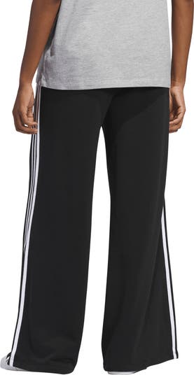 adidas Originals 3-Stripes Wide Leg Cotton French Terry