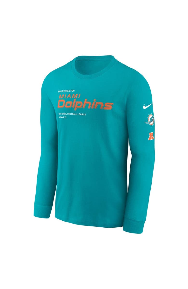 Nike Men's Nike Aqua Miami Dolphins Play to Win Essential Long Sleeve T-Shirt, Alternate, color, Aqua