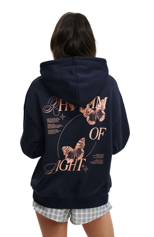 Cotton On Graphic Fleece Hoodie In Black