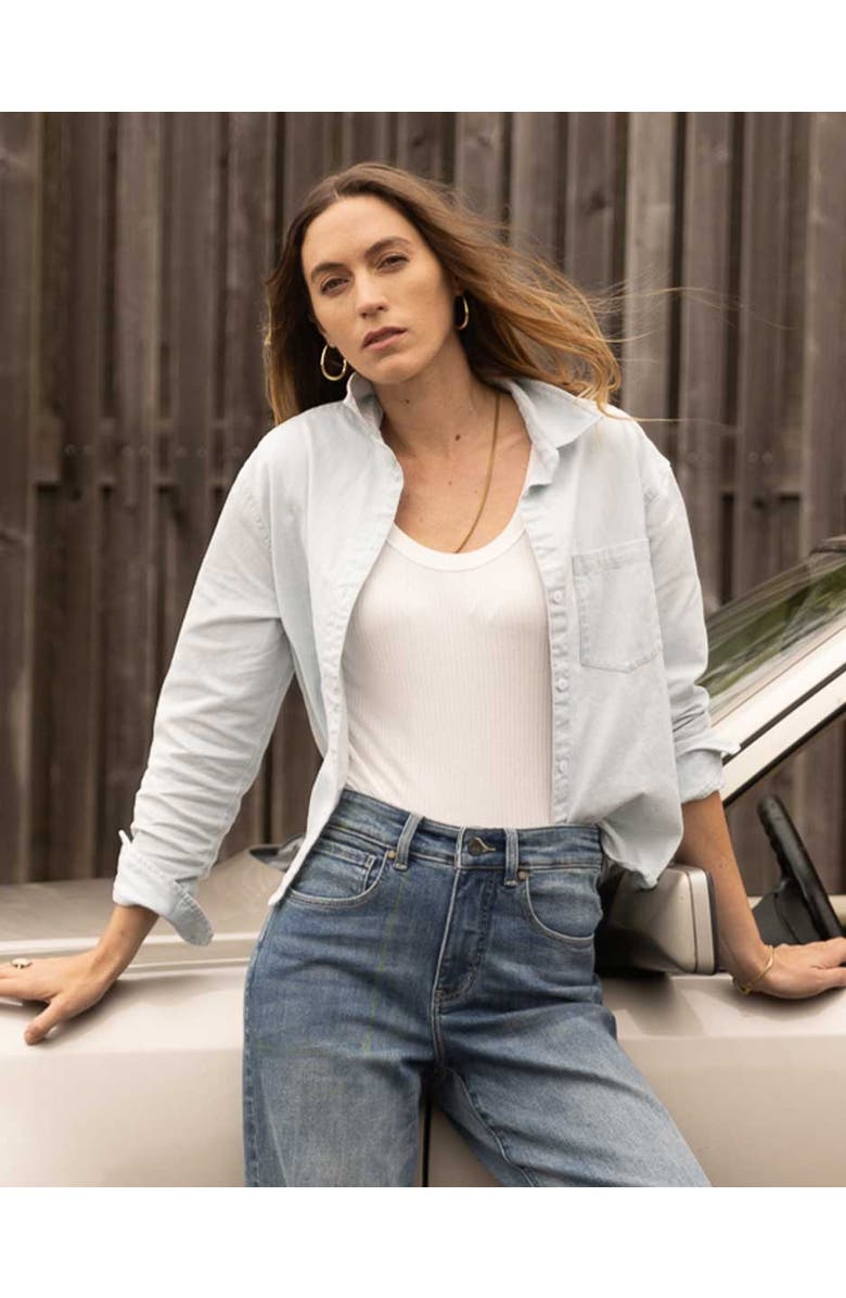 Carve Designs Claire Twill Shirt, Alternate, color, Light Indigo