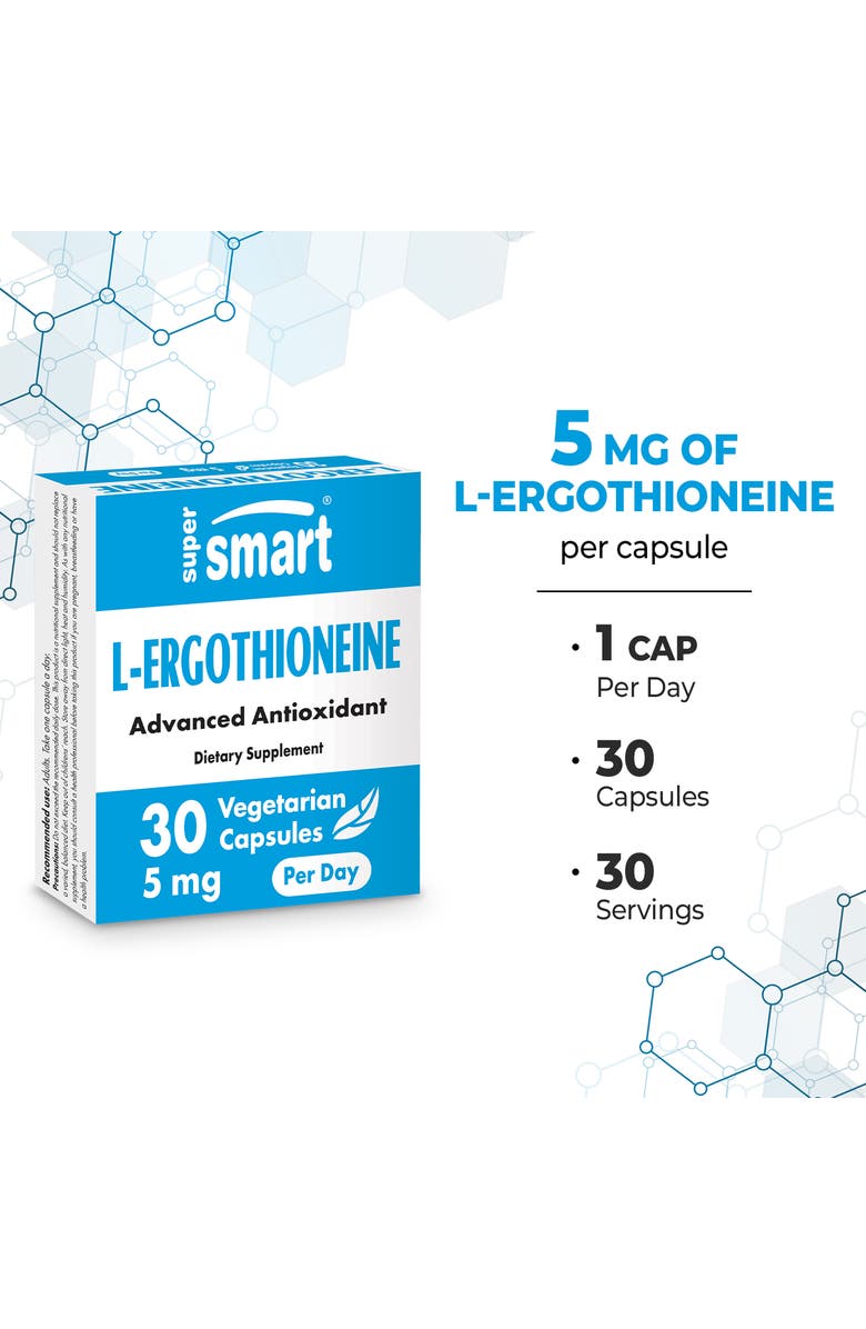 SuperSmart L-Ergothioneine Supplement 5mg, Alternate, color, 