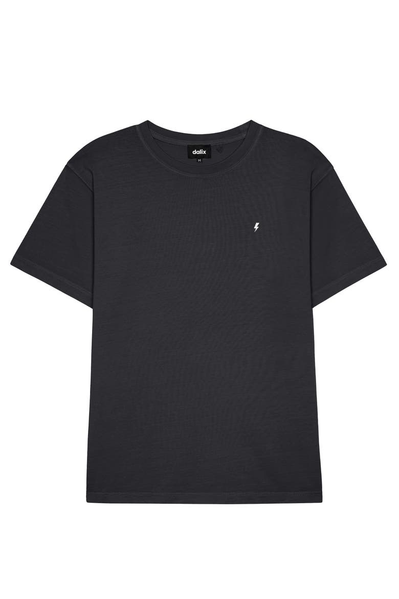Mens Lil Bolt Midweight Garment Dye Tee, Main, color, Black