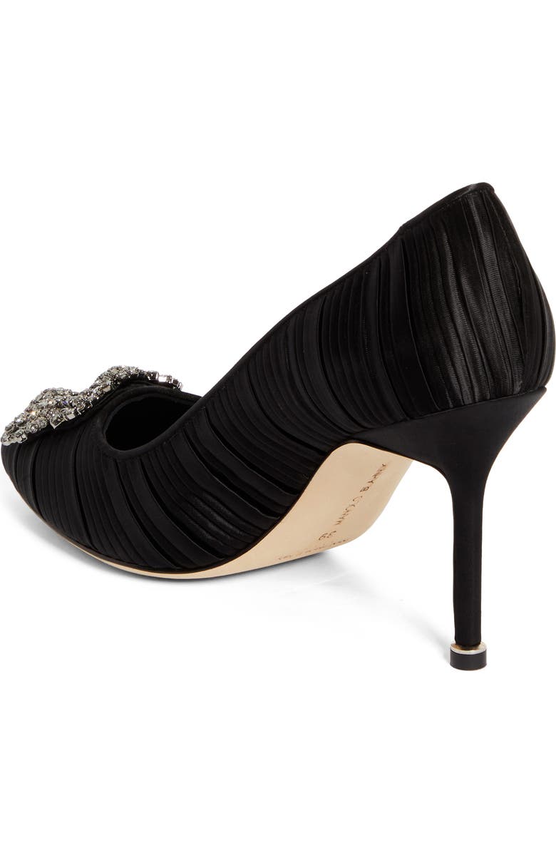 Manolo Blahnik Hangisi Crystal Buckle Pump, Alternate, color,