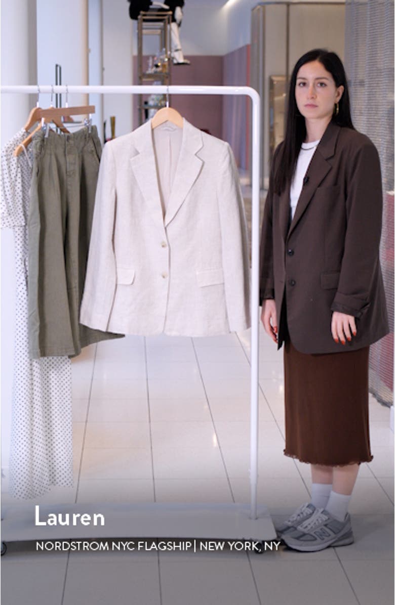 Relaxed Fit Linen Blazer, sales video thumbnail