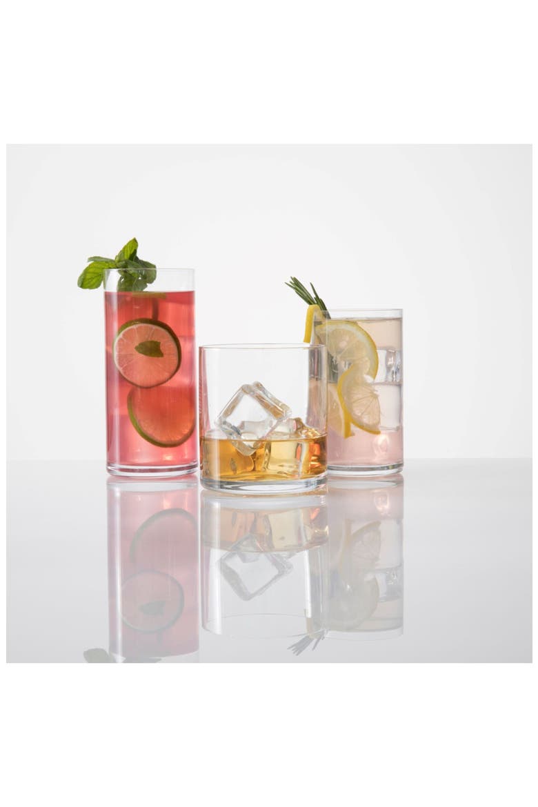 Modo Set of 6 Whiskey Glasses, Alternate, color, CLEAR