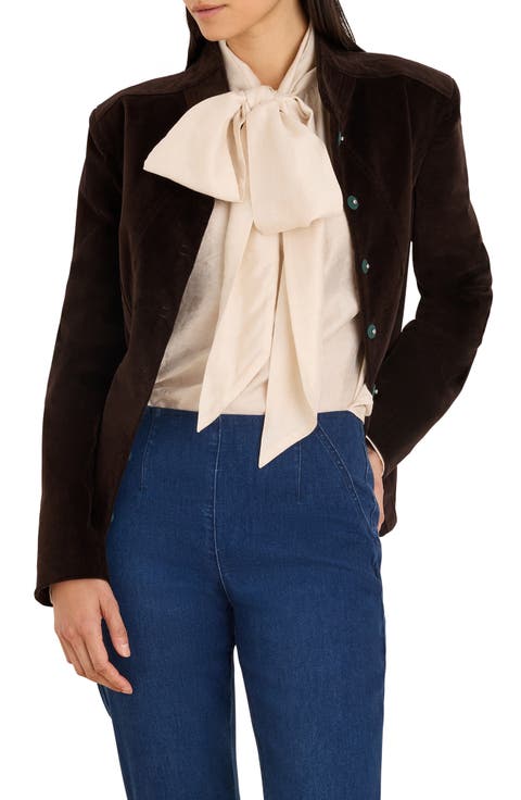 Stretch Velvet Riding Jacket