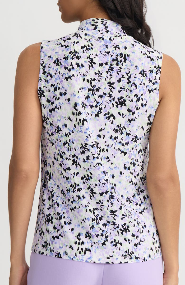 KASPER Sleeveless Knot Front Jersey Top, Alternate, color, Lily White Mult