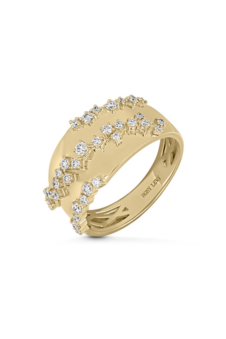 Mika 18k Gold Diamond Wide Ring, Main, color, 18KY
