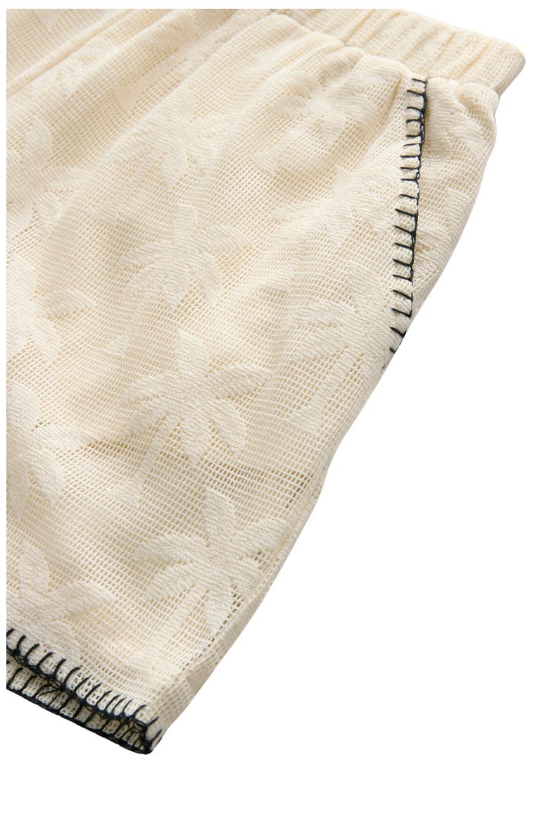 Palm Jacquard Open Knit Shorts, Alternate, color, NEUTRAL