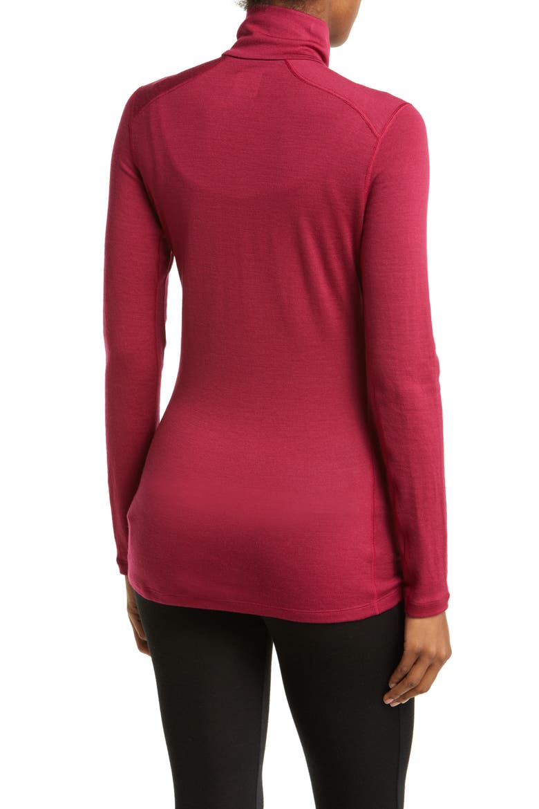 260 Tech Merino Wool Half Zip Base Layer Top, Alternate, color, CHERRY
