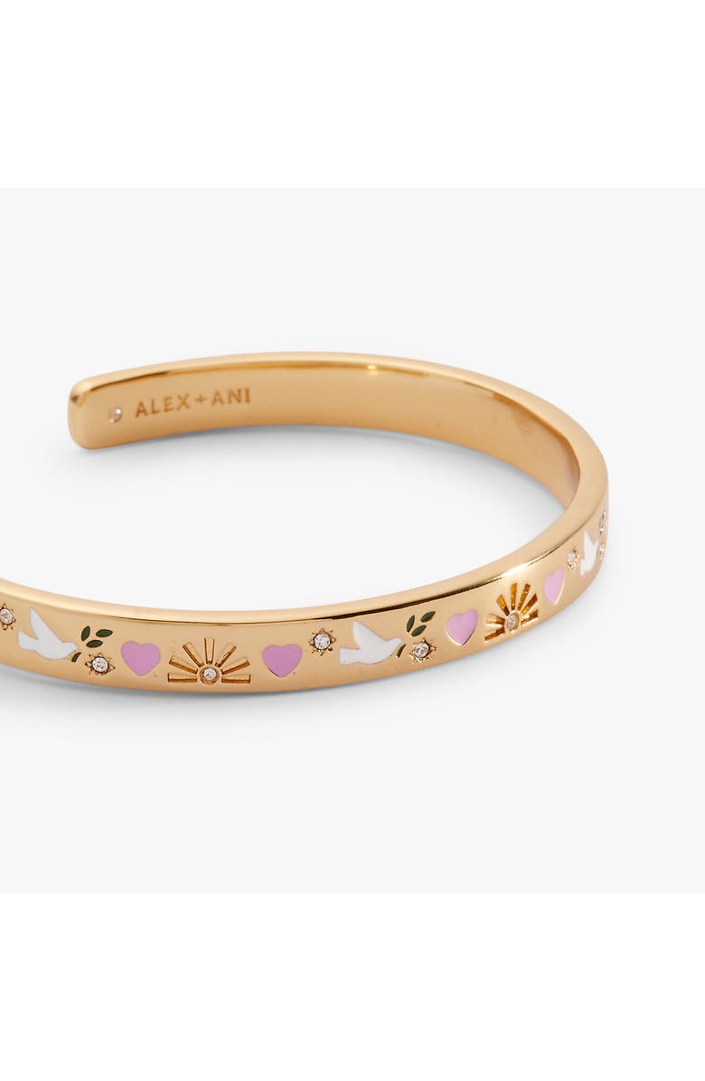 Alex and Ani 'Pray, Wait and Trust' Cuff Bracelet, Alternate, color, Gold