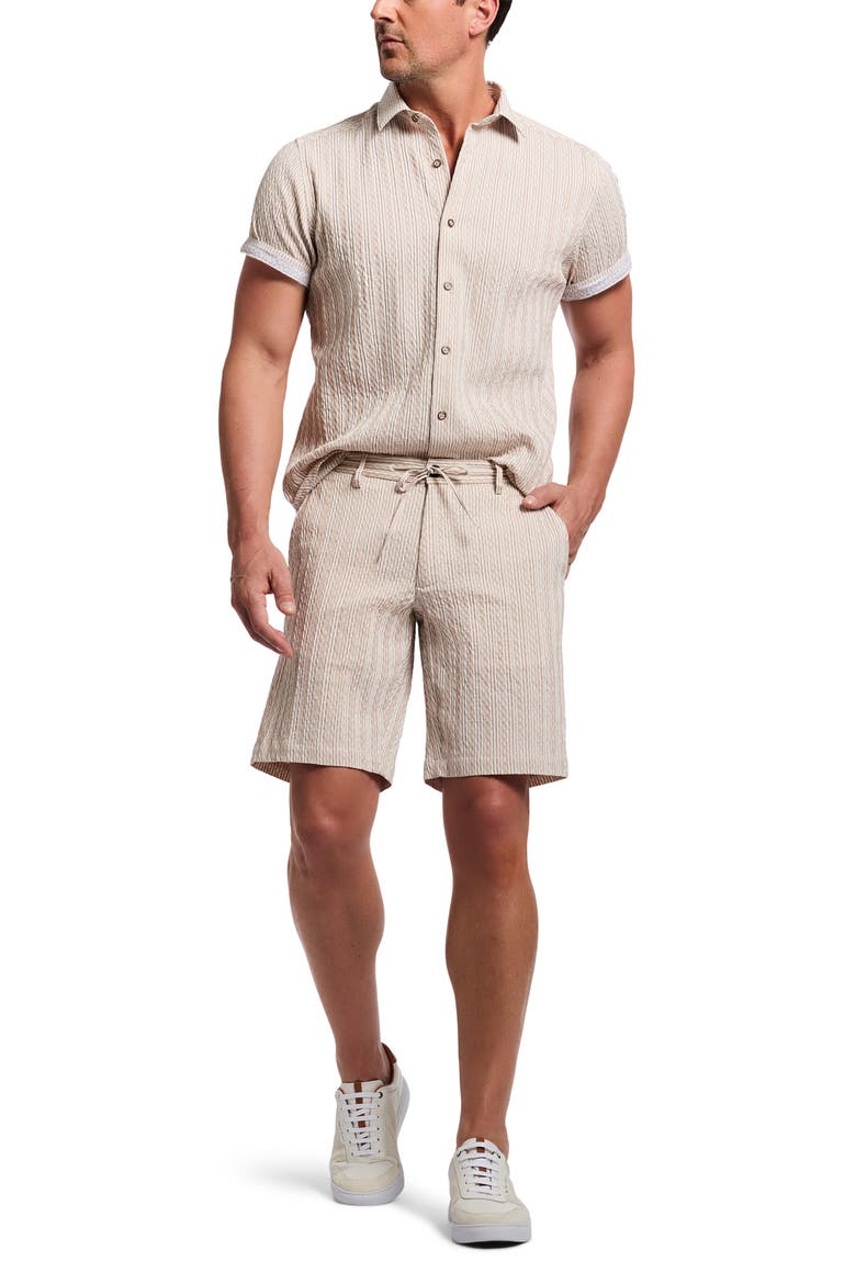Fornillo Woven Drawstring Shorts, Alternate, color, KHAKI