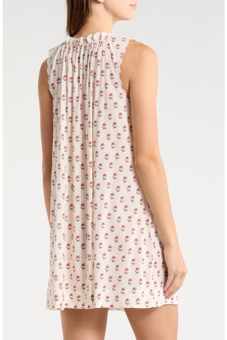 Holly Eyelet Trim Organic Cotton Blend Nightgown, Alternate, color, LAUREL CANYON