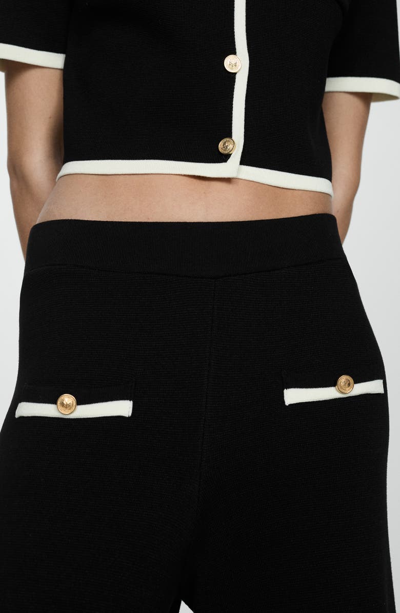 MANGO Wide Leg Knit Pants, Alternate, color, 